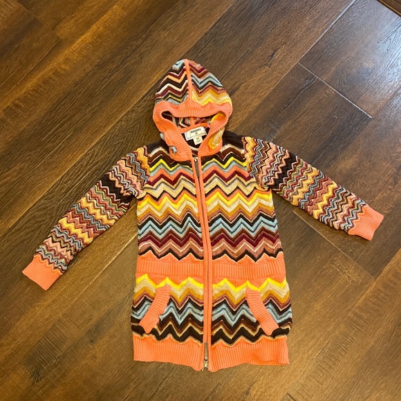 Missoni Hoodie à Motif Zigzag Bleu FR